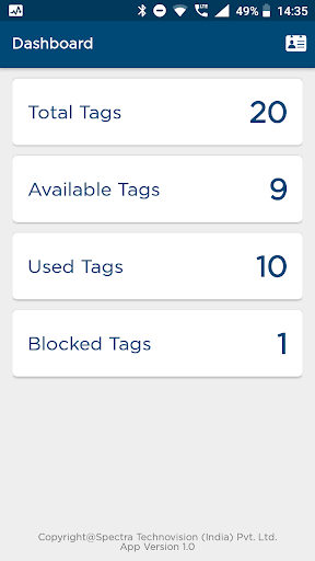 Android application Spectra BLE Admin screenshort