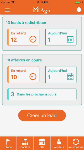 Android application M'Agir Lead screenshort
