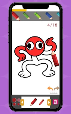 Rainbow Monster Coloring ASMR - Screenshot 2