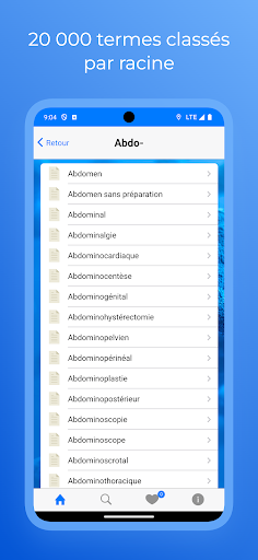 Android application Dictionnaire Médical Pro screenshort