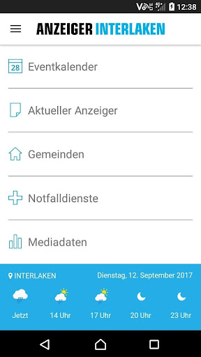 Android application Anzeiger Interlaken screenshort