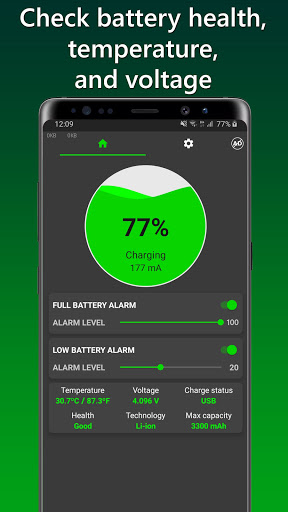 Charge Alarm: Full Low Battery 3