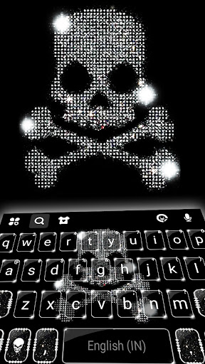 Android application Glitter Diamond Skull Themes screenshort