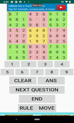 number place of 9 by 9 - Screenshot 1