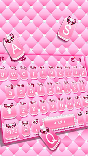 Leather Pink Bow Theme Screen 2