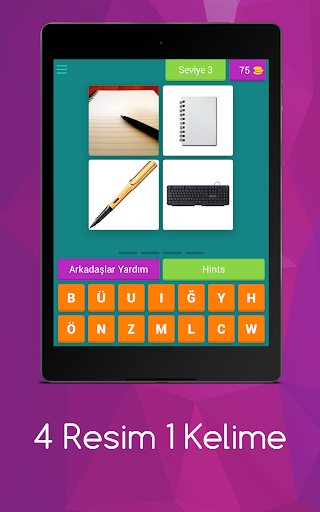 Android application 4 Resim 1 Kelime screenshort