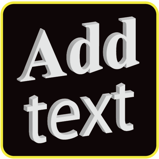 Add text on photo  -3D text on  Icon