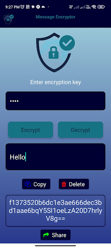 message encryptor Screen 2