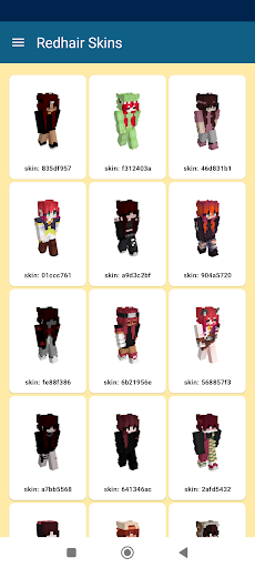 Minecraft Red Hair Skins Hub Screen 2