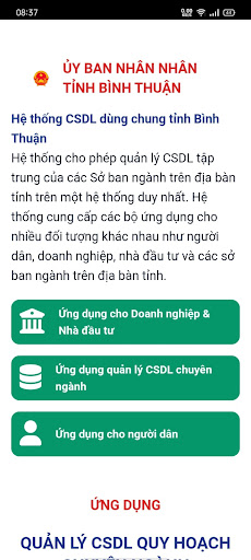 Android application Thông tin quy hoạch Bình Thuận screenshort