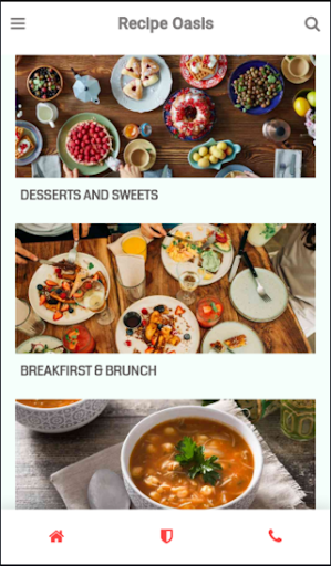 Android application Recipe Oasis screenshort