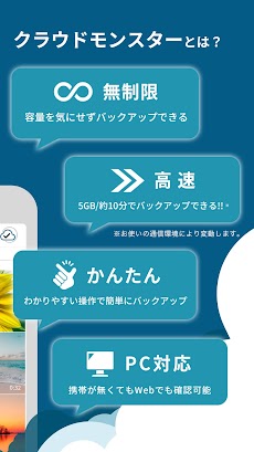 クラウドモンスターバックアップー容量無制限で写真を自動で保存のおすすめ画像2