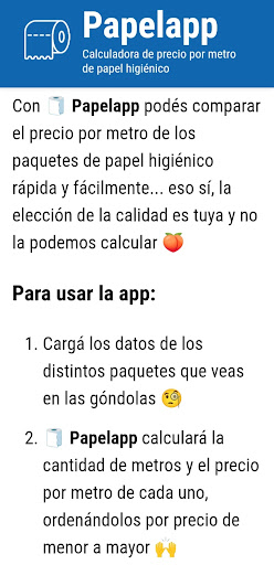 Android application Papelapp screenshort