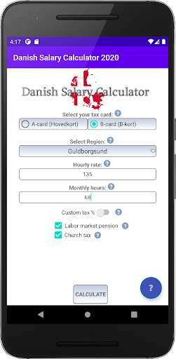 Danish Salary Calculator 2021 Screen 3