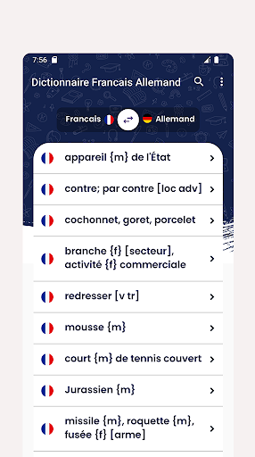 Dictionnaire Francais Allemand Screen 2