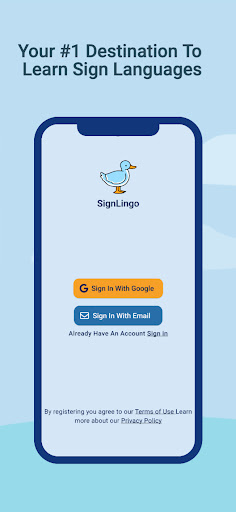 Android application Signlingo:Learn Sign Languages screenshort
