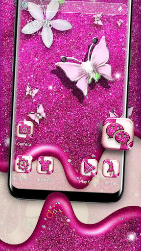 Android application Glitter Butterfly Launcher screenshort