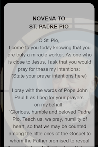 St. Pio Novena Prayers – Apps on Google Play