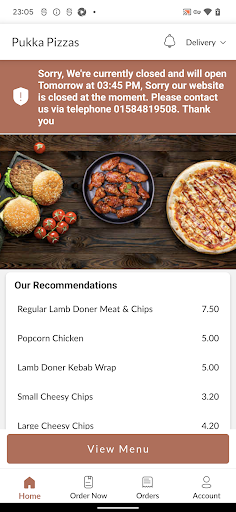 Pukka Pizzas Screen 2