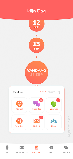 Android application MijnFertiCoach screenshort