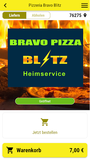 Android application Pizzeria Bravo Blitz screenshort
