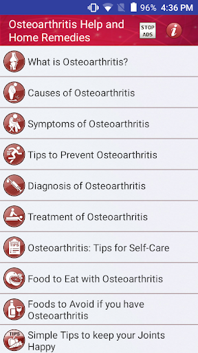 Android application Joint Pain Osteoarthritis Help screenshort