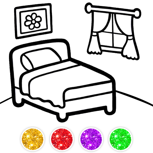 Bedroom Coloring For Kids  Icon