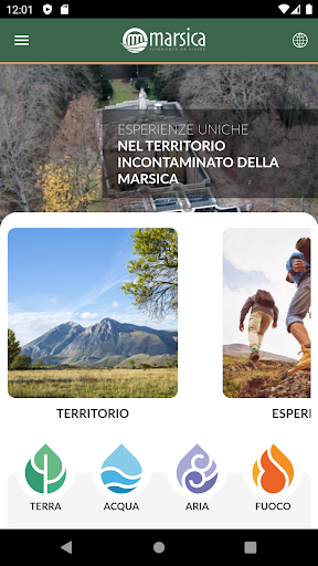 Android application Marsica screenshort