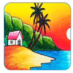 Cover Image of Download How to draw scenery  APK