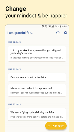 Android application Self-care & Gratitude Journal screenshort