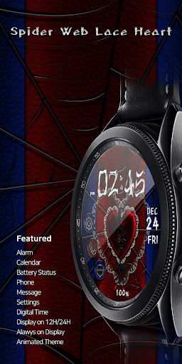 SpiderWeb Lace Heart_Watchface Screen 2