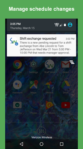 Staff Wire Manager Screen 3