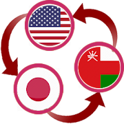 US Dollar To Japanese Yen and Omani Rial Converter  Icon