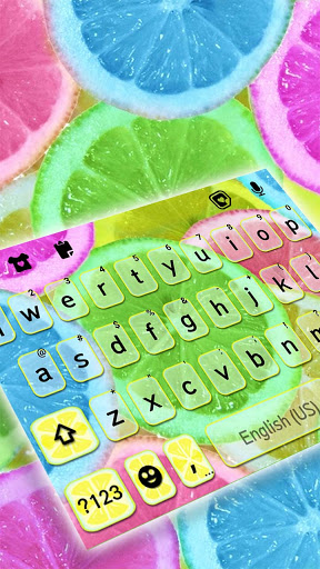 Android application Summer Lemon Keyboard Backgrou screenshort
