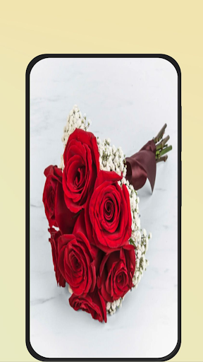 Android application red rose bouquet screenshort
