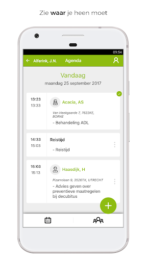 Android application de Zorgapp screenshort