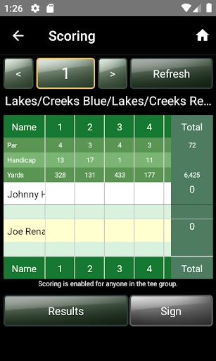 Golf Mobile Network Screen 3