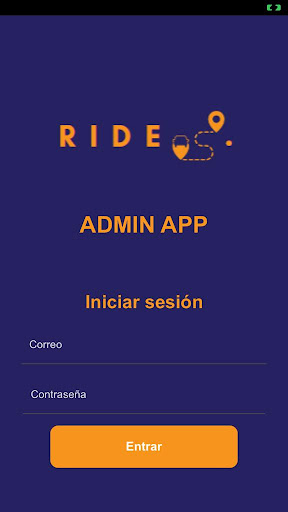 Android application RIDE ADMIN screenshort