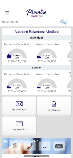 Android application myPromiseHealthPlan Mobile screenshort