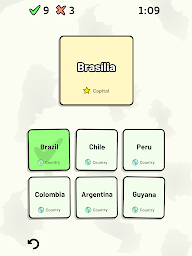 South American Countries Quiz - Screenshot Image