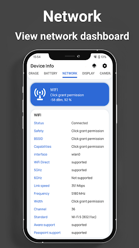 Screenshot of Device info: View system info