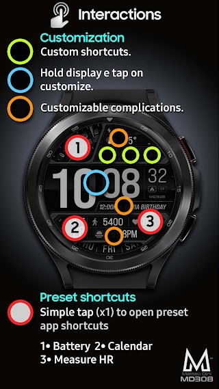 MD308 Digital watch face screenshot 8