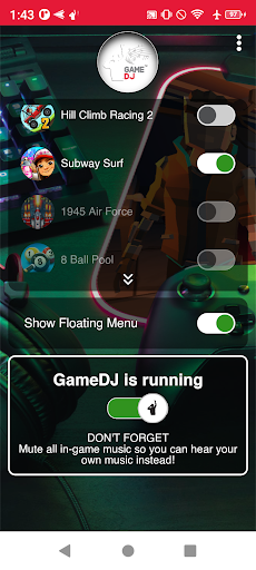 GameDJ Screen 2