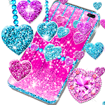 Cover Image of Download Glitter hearts live wallpaper 19.7 APK