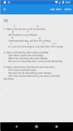 Gemeindelieder Screen 2