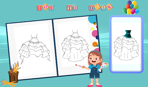 How to draw Dress Gown