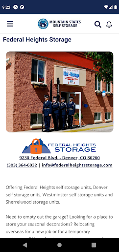 Mountain States Self Storage Screen 2
