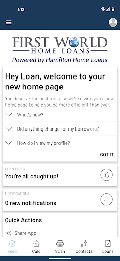 Screenshot of First World Home Loans