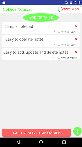 Android application Notepad - simple notes screenshort