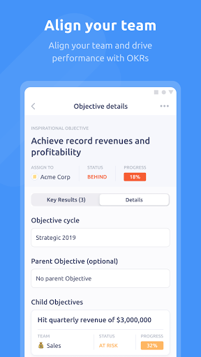 Plai - OKR app Screen 3